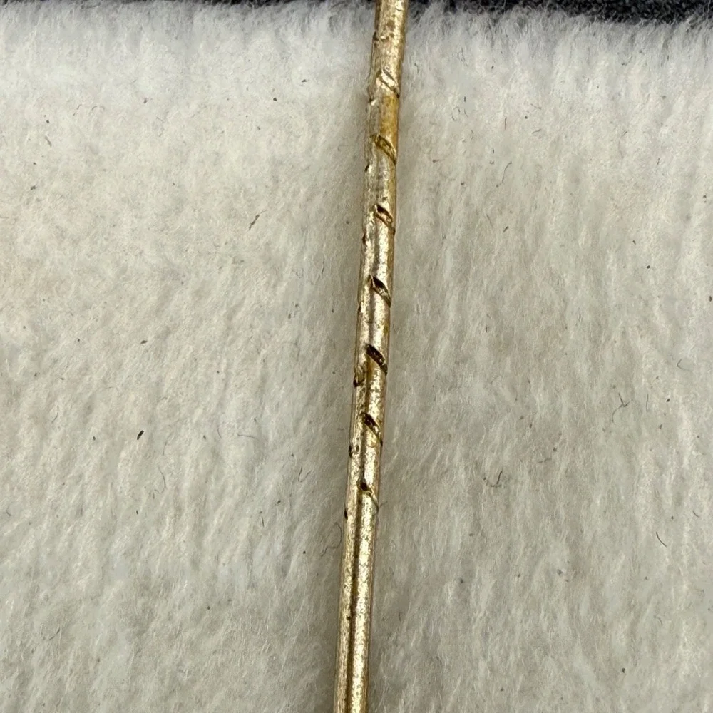 Vintage Rhinestone Star Stick Pin Gold Tone